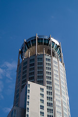 Image showing Modern building on background blue sky. Moscow, Russia.