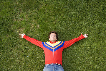 Image showing Relax on the grass