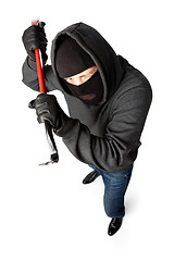 Image showing Burglar with red lock pick