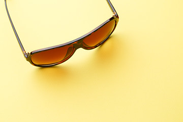 Image showing Goggles in empty yellow background