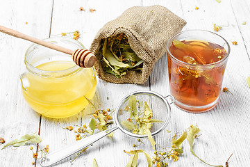 Image showing cup with linden tea