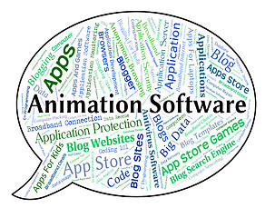 Image showing Animation Software Represents Animations Text And Programs