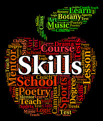 Image showing Skills Word Means Words Competencies And Text