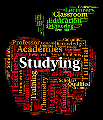Image showing Studying Word Represents Words Educated And Tutoring