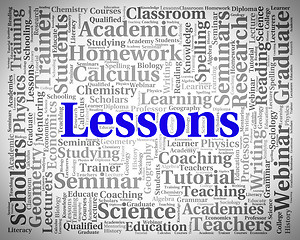 Image showing Lessons Word Indicates Seminar Words And Classes