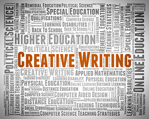 Image showing Creative Writing Shows Literary Work And Artistic