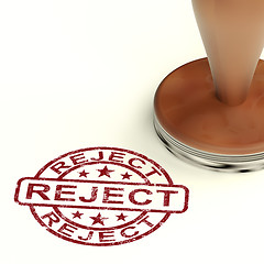 Image showing Reject Stamp Showing Rejection Denied Or Refusal