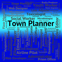 Image showing Town Planner Indicates Urban Area And Administrator
