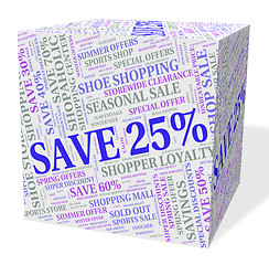 Image showing Twenty Five Percent Shows Discounts Promotion And Word