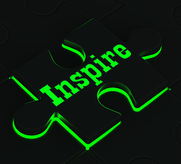 Image showing Inspire Puzzle Showing Encouragement And Inspiration