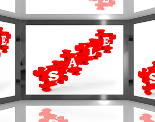 Image showing Sale On Screen Showing Special Discounts