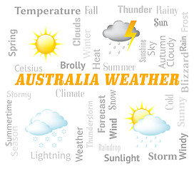 Image showing Australia Weather Indicates Meteorological Conditions And Forecast