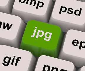 Image showing Jpg Key Shows Image Format For Internet Pictures