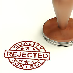 Image showing Rejected Stamp Showing Rejection Denied Or Refusal
