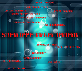 Image showing Software Development Shows Forming Growth And Softwares