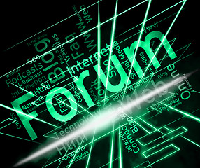 Image showing Forum Word Represents Social Media And Chats