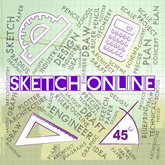 Image showing Sketch Online Means Web Site And Creative