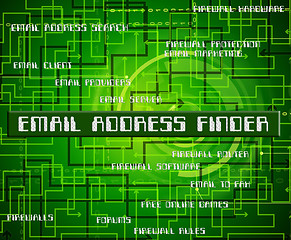 Image showing Email Address Finder Represents Send Message And Addresses