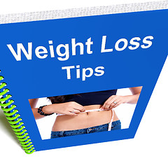 Image showing Weight Loss Tips Book Shows Diet Advice