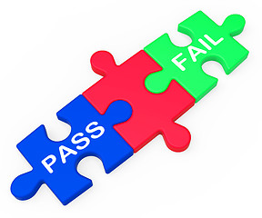 Image showing Pass Fail Shows Exam Or Test Results