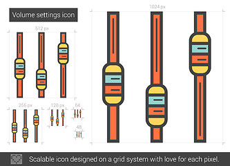 Image showing Volume settings line icon.