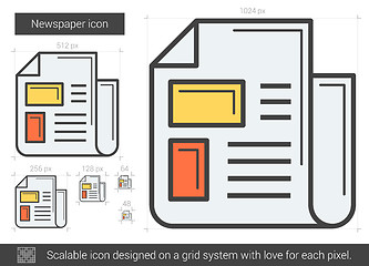 Image showing Newspaper line icon.