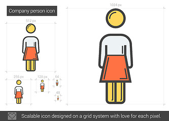 Image showing Company person line icon.