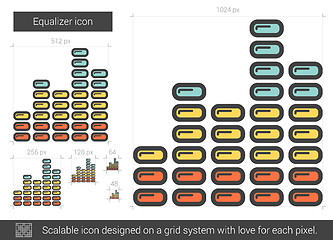 Image showing Equalizer line icon.