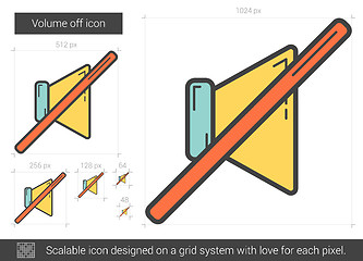 Image showing Volume off line icon.