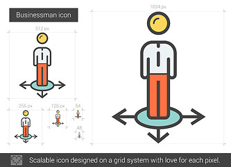 Image showing Businessman line icon.