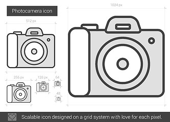 Image showing Photocamera line icon.