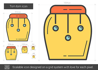 Image showing Tom tom line icon.