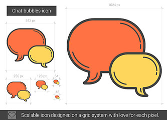 Image showing Chat bubbles line icon.
