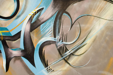 Image showing Abstract detail of a Graffiti wall