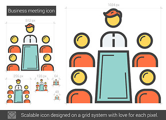 Image showing Business meeting line icon.