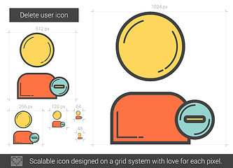 Image showing Delete user line icon.