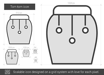 Image showing Tom tom line icon.