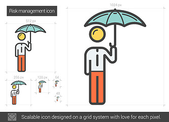 Image showing Risk managment line icon.