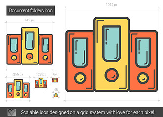 Image showing Document folders line icon.