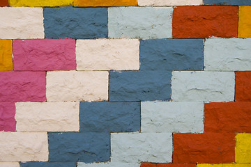 Image showing Colorful wall pattern