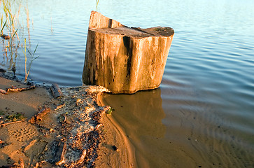 Image showing Stub on lake