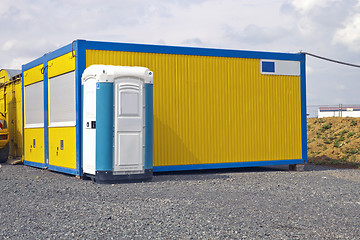 Image showing Industrail Site Container and mobile Toilet