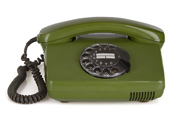 Image showing Green Retro phone