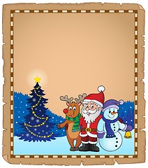 Image showing Christmas characters theme parchment 2