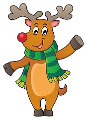 Image showing Stylized Christmas deer theme image 1