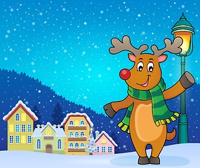 Image showing Stylized Christmas deer theme image 3