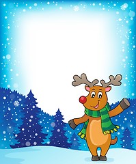 Image showing Stylized Christmas deer theme image 2