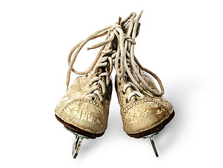 Image showing One pair of old skates female front view