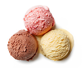 Image showing various ice cream balls