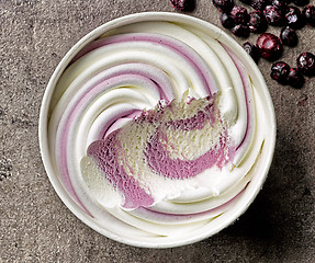 Image showing vanilla and blueberry ice cream